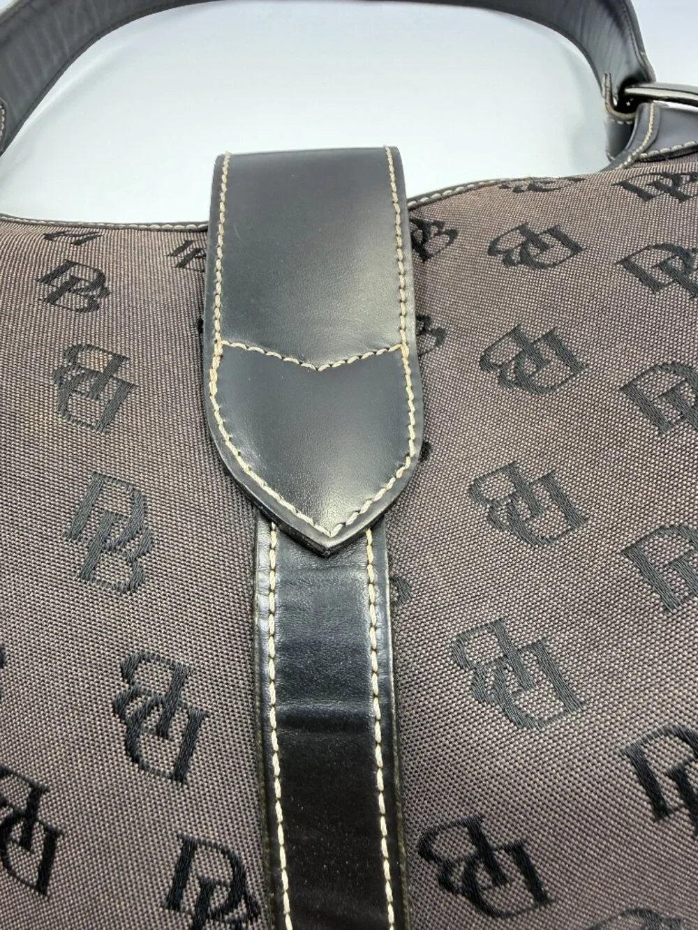 Vintage Dooney & Bourke Signature Black Hobo Bag